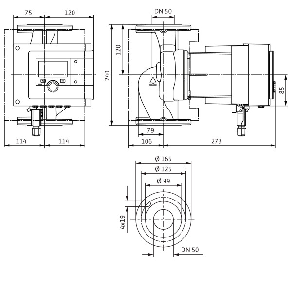 Циркуляційний насос Wilo Stratos MAXO 50/0,5-6 PN6/10