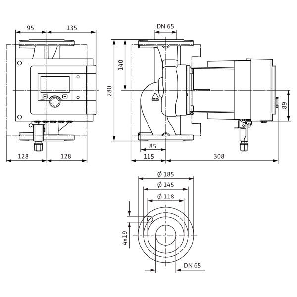 Циркуляційний насос Wilo Stratos MAXO 65/0,5-6 PN16