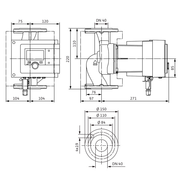 Циркуляційний насос Wilo Stratos MAXO-Z 40/0,5-8 PN6/10
