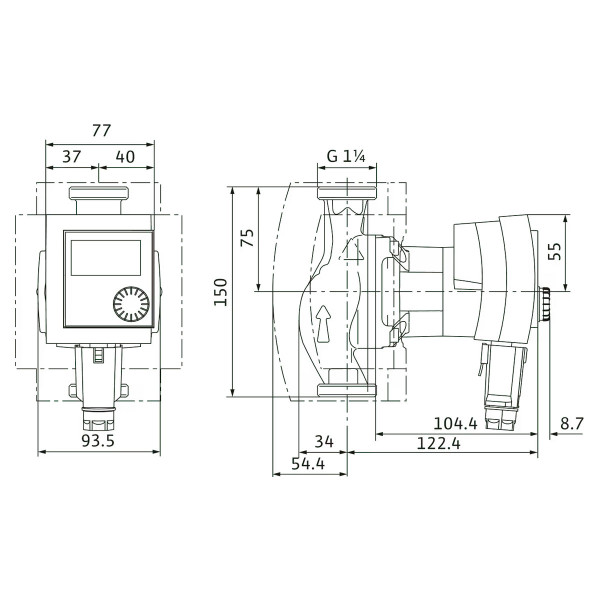Циркуляційний насос Wilo Stratos PICO-Z 20/1-4