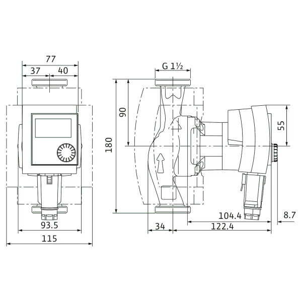 Циркуляційний насос Wilo Stratos PICO-Z 25/1-6