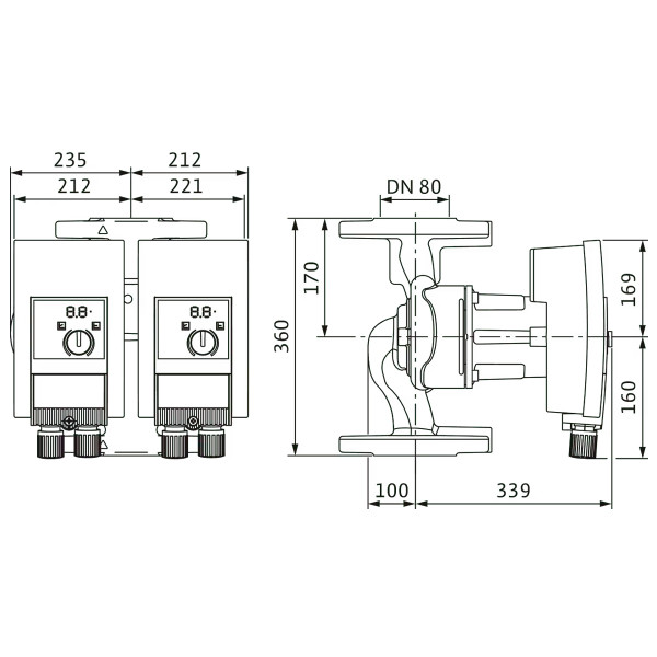 Циркуляційний насос Wilo Yonos MAXO-D 80/0,5-6 PN10