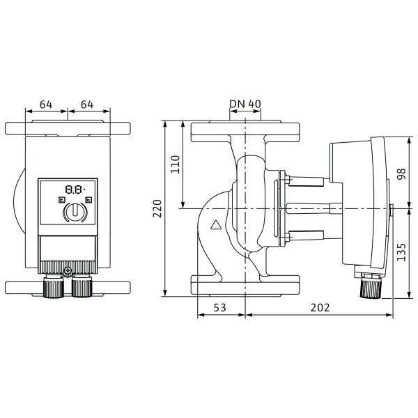 Циркуляційний насос Wilo Yonos MAXO-Z 40/0,5-8