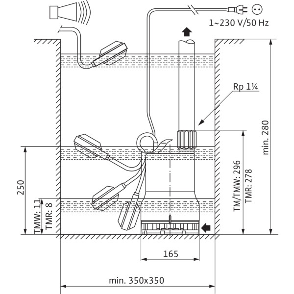 Дренажний насос Wilo Drain TM 32/8-10m