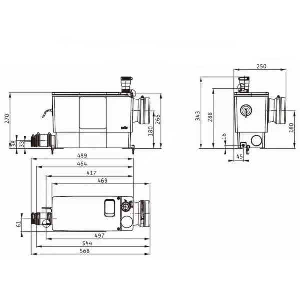 Канализационная насосная установка Wilo DrainLift MINI3-XS/WC-EF (6095128)
