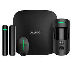 Комплект охоронної сигналізації Ajax StarterKit Cam Plus HDR (8EU) (Чорний)