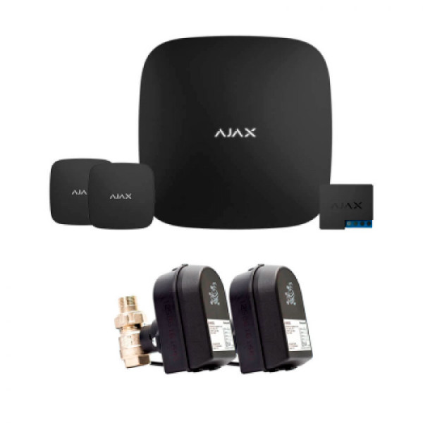 Система защиты от протечек Ajax Hub2 + LeaksProtect 2шт + WallSwitch + 2 Кран с электроприводом Honeywell 220 One ДУ20 HAV20