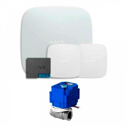 Система защиты от протечек Ajax Hub2 + LeaksProtect 2шт + WallSwitch + Кран шаровый с электроприводом HC 220В 1/2"