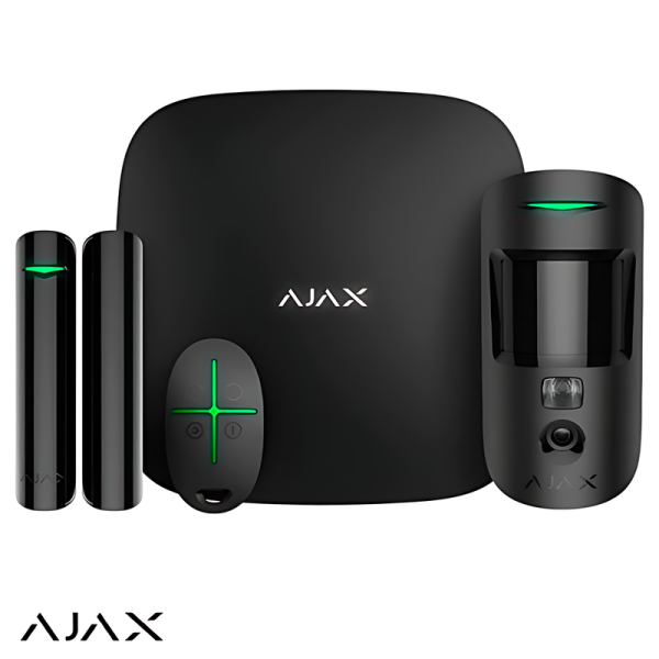 Комплект сигнализации с фотоверификацией тревог Ajax StarterKit Cam (черный)