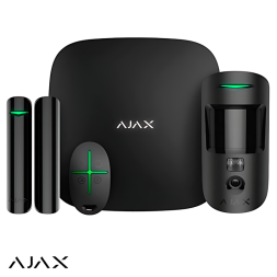 Комплект сигналізації з фотоверифікацією тривог Ajax StarterKit Cam Plus (чорний)