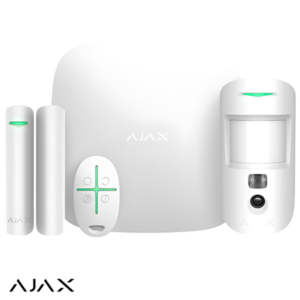 Комплект сигнализации с фотоверификацией тревог Ajax StarterKit Cam (белый)
