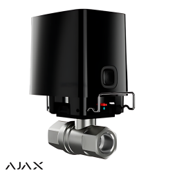 Ajax WaterStop 1/2" DN15 Jeweller Бездротовий кран з дистанційним керуванням | чорний
