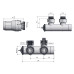 Комплект Heat Base Duo-Plex, 3/4 x 15 mm Cu, угловой левый, 2 шт ниппеля, черный матовый
