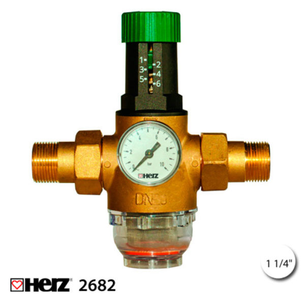 Редуктор давления воды HERZ 2682 1 1/4"