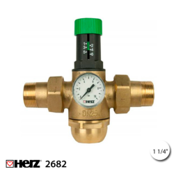Редуктор давления воды HERZ 2682 1 1/4" +70°C