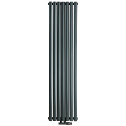 Радиатор трубчатый Luxrad Oval Double, вертикальный, 1700x410x72 мм, ZDC, 1420 Вт, антрацит