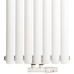 Радиатор трубчатый Luxrad Oval Double, вертикальный, 1700x410x72 мм, ZDC, 1420 Вт белый