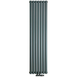 Радиатор трубчатый Luxrad Oval, вертикальный, 1700х410х50 мм, ZDC, 816 Вт, антрацит