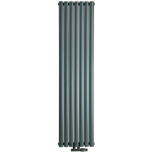 Радиатор трубчатый Luxrad Oval, вертикальный, 1700х410х50 мм, ZDC, 816 Вт, антрацит