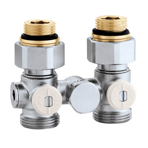 Кран нижнього підключення сталевого радіатора Ø1/2″ x 3/4″ прямий 50% Caleffi S.p.a.
