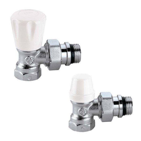 Комплект кутових радіаторних кранів Ø1/2″ 10 bar Caleffi S.p.a.
