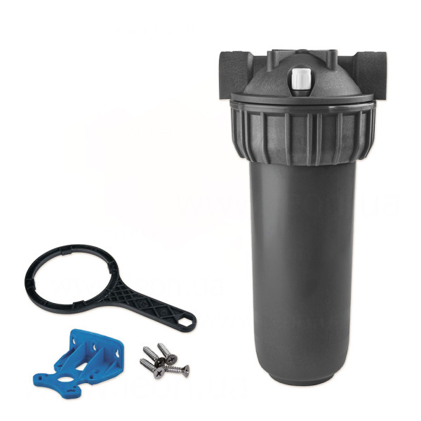 Фільтр-колба PLUS HOT 3P Ø3/4″ (пластик) 10″ (senior) AFP SX AB 80°C 8 bar ATLAS FILTRI + кріплення і ключ