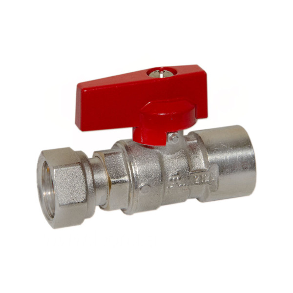 Кран прямий Ø3/4″ В х 1″ В з накидною гайкою (red/червоний) BIANCHI F.lli S.p.A.