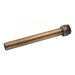 Трубка для під`єднання сантехприладів Ø1/2″ x Ø15 L=140 мм BRUSH BRONZE Carlo Poletti Srl