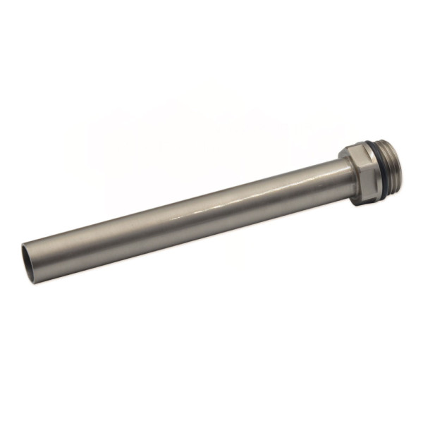 Трубка для під`єднання сантехприладів Ø1/2″ x Ø15 L=140 мм BRUSH SILVER Carlo Poletti Srl