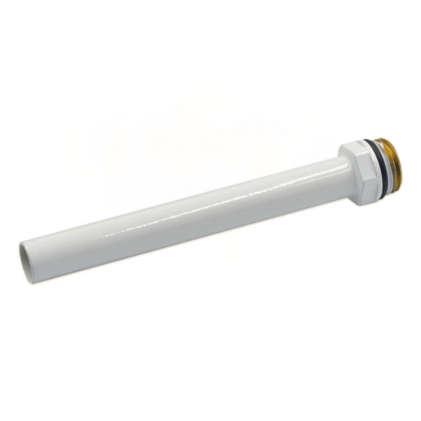 Трубка для під`єднання сантехприладів Ø1/2″ x Ø15 L=140 мм БІЛА Carlo Poletti Srl
