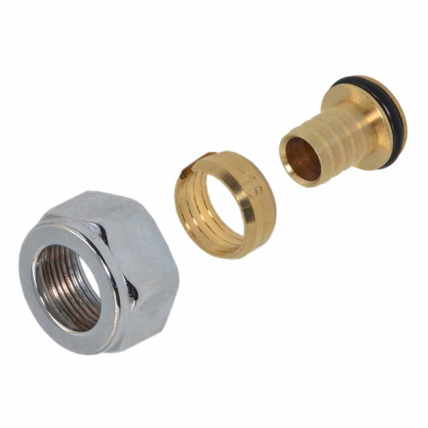 Гайка для PEX труби Ø16 x 2,2 мм x 24-19 ХРОМ Carlo Poletti Srl