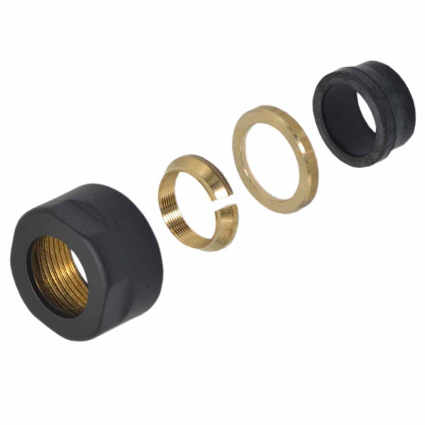Гайка для мідної труби Ø15 мм x 24-19 BLACK MATTE Carlo Poletti Srl