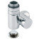 Кран відсікаючий трьохосьовий ХРОМ Ø1/2″ SX (лівий) COMBI CORNER (підкл. тену) Carlo Poletti Srl