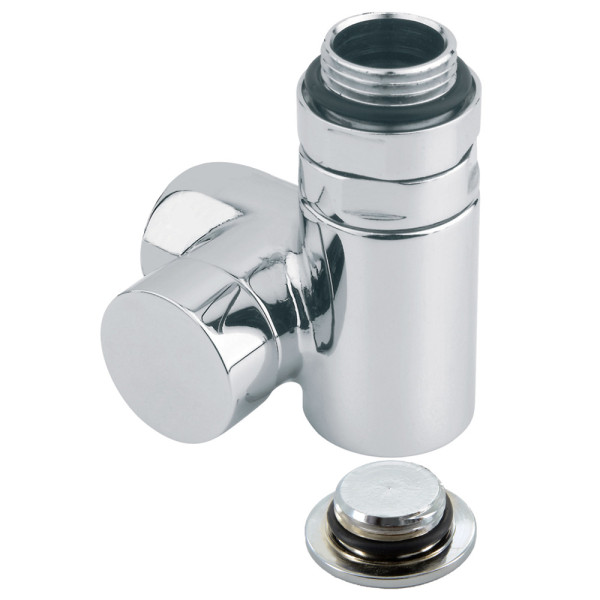 Кран відсікаючий трьохосьовий ХРОМ Ø1/2″ DX (правий) COMBI CORNER (підкл. тену) Carlo Poletti Srl