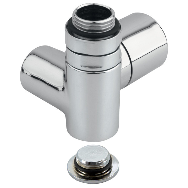 Кран-термостат трьохосьовий ХРОМ Ø1/2″ SX (лівий) COMBI CORNER (підкл. тену) Carlo Poletti Srl