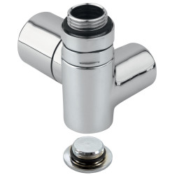 Кран-термостат трьохосьовий ХРОМ Ø1/2″ DX (правий) COMBI CORNER (підкл. тену) Carlo Poletti Srl