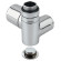 Кран-термостат трьохосьовий ХРОМ Ø1/2″ DX (правий) COMBI CORNER (підкл. тену) Carlo Poletti Srl