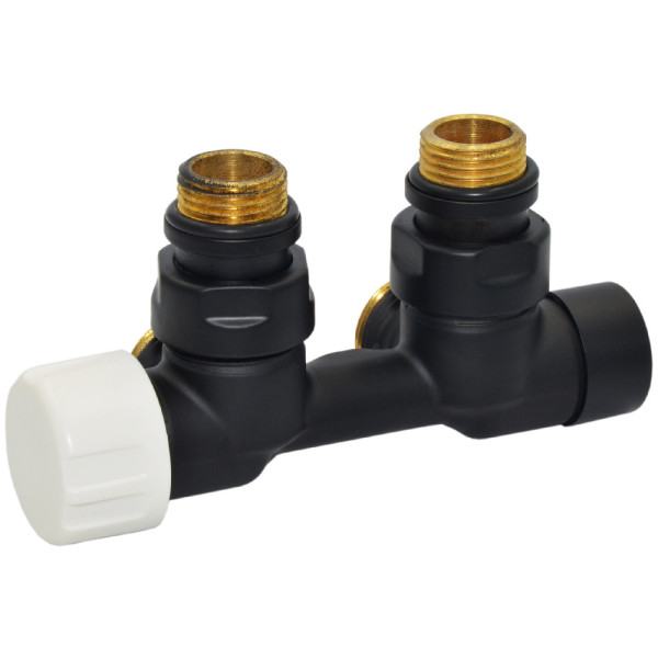 Вузел термостатичний FIRST PIASTRE BLACK MATTE кутовий Ø1/2″ З x 3/4″ EK 50 мм ЛІВИЙ Carlo Poletti Srl
