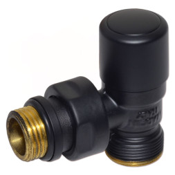 Кран відсікаючий кутовий BLACK MATTE Ø1/2″ х 24-19 FIRST Carlo Poletti Srl