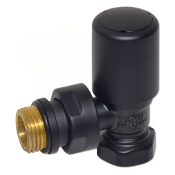 Кран радиаторный угловой BLACK MATTE Ø1/2″ FIRST Carlo Poletti Srl