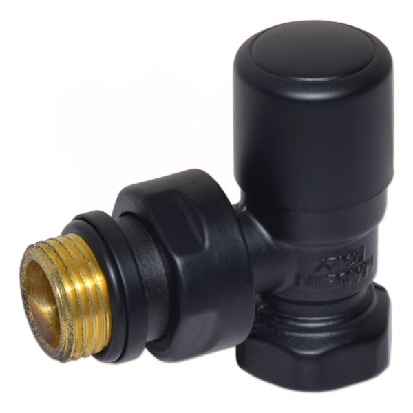 Кран відсікаючий кутовий BLACK MATTE Ø1/2″ FIRST Carlo Poletti Srl