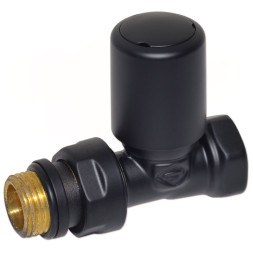 Кран радіаторний прямий BLACK MATTE Ø1/2″ FIRST Carlo Poletti Srl