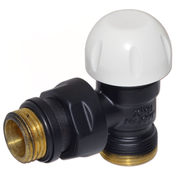 Термоклапан кутовий BLACK MATTE Ø1/2″ х 24-19 FIRST THERMO Carlo Poletti Srl
