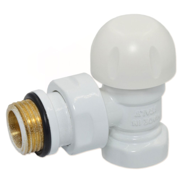 Термоклапан кутовий БІЛИЙ корпус+штуцер Ø1/2″ FIRST THERMO Carlo Poletti Srl