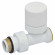 Кран-термостат прямий БІЛИЙ корпус+штуцер Ø1/2″ х 24-19 FIRST THERMO Carlo Poletti Srl