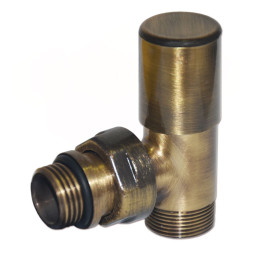 Кран радиаторный угловой BRUSH BRONZE Ø1/2″ х 24-19 COMPACT Carlo Poletti Srl