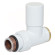 Кран радіаторний прямий БІЛИЙ Ø1/2″ х 24-19 COMPACT Carlo Poletti Srl