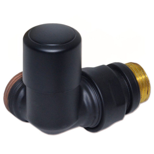 Кран відсікаючий трьохосьовий BLACK MATTE Ø1/2″ х 24-19 DX (правий) FIRST CORNER Carlo Poletti Srl