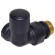Кран відсікаючий трьохосьовий BLACK MATTE Ø1/2″ DX (правий) FIRST CORNER Carlo Poletti Srl