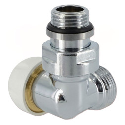 Термоклапан трьохосьовий ХРОМ Ø1/2″ х 24-19 DX (правий) FIRST CORNER Carlo Poletti Srl